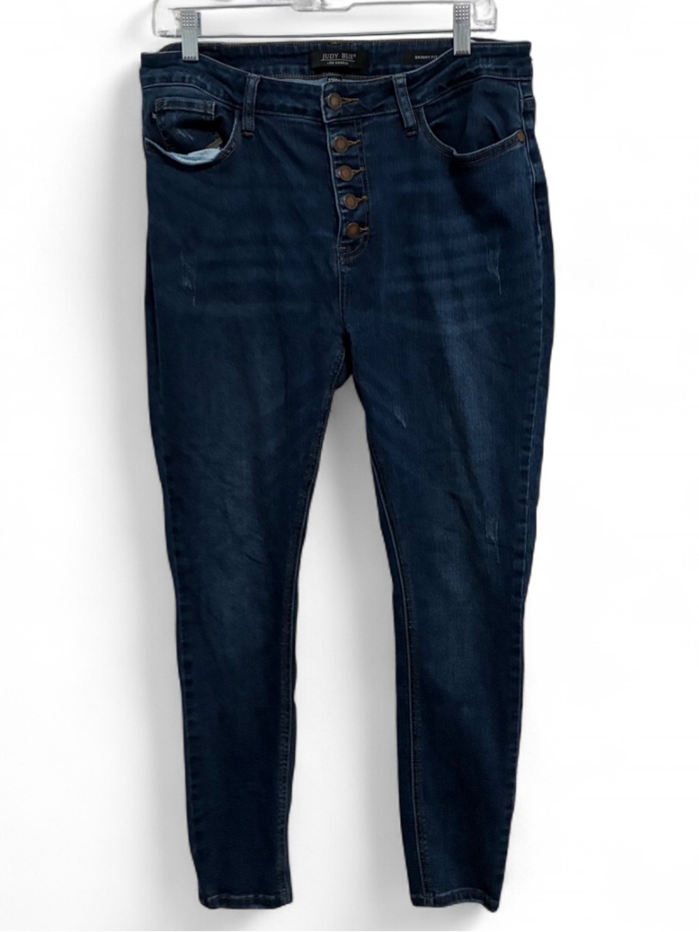 Judy Blue Dark Indigo High-Rise Button-Fly Skinny Jeans